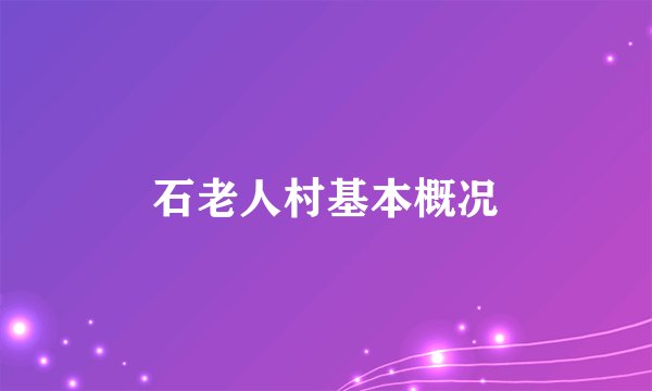 石老人村基本概况