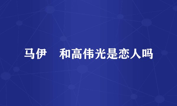 马伊琍和高伟光是恋人吗