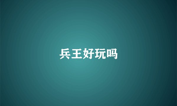 兵王好玩吗