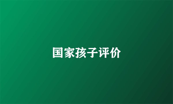 国家孩子评价