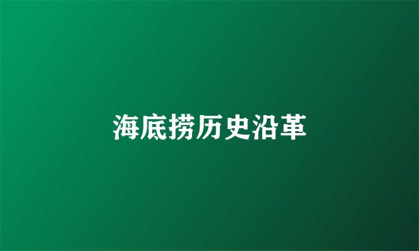 海底捞历史沿革