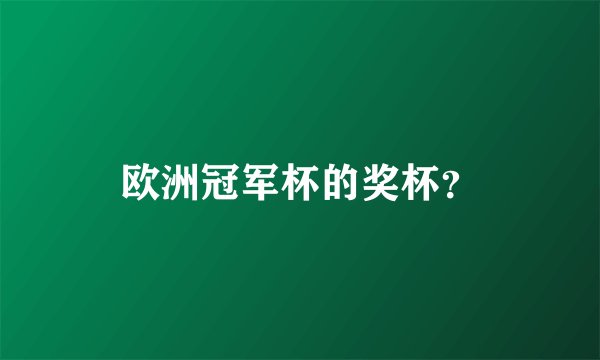 欧洲冠军杯的奖杯？