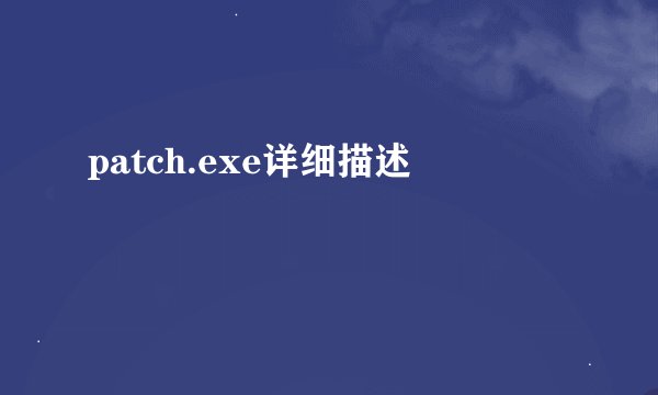 patch.exe详细描述