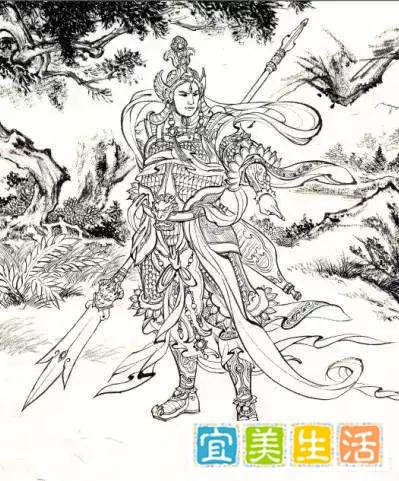 我是雕刻师--素描手稿第四期:二郎神纹身手稿