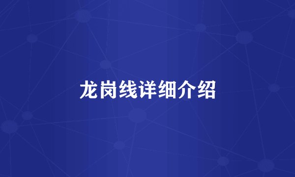 龙岗线详细介绍