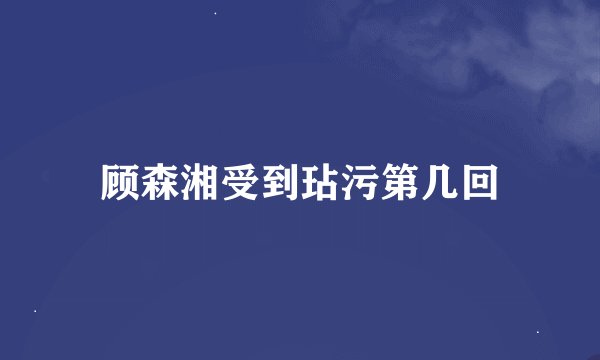 顾森湘受到玷污第几回