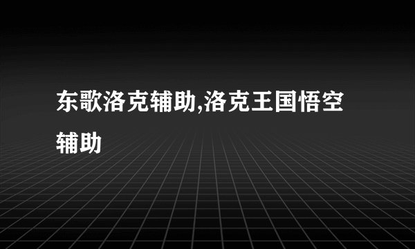 东歌洛克辅助,洛克王国悟空辅助