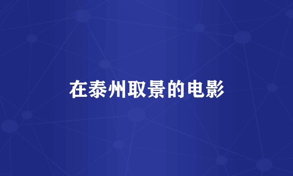 在泰州取景的电影