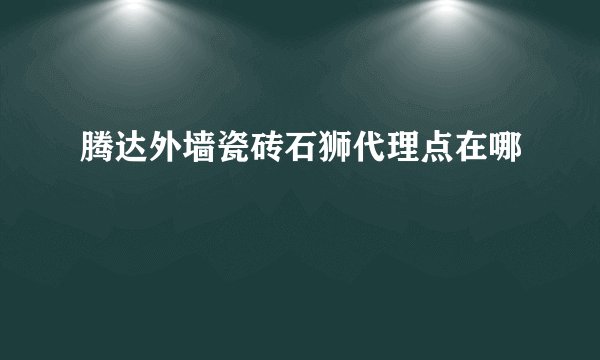 腾达外墙瓷砖石狮代理点在哪