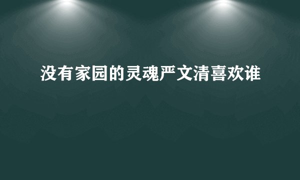 没有家园的灵魂严文清喜欢谁
