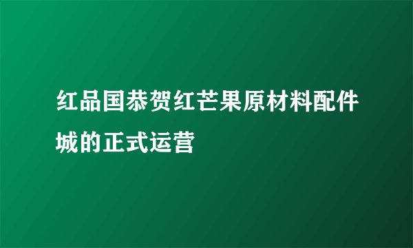 红品国恭贺红芒果原材料配件城的正式运营