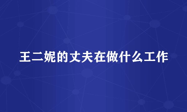 王二妮的丈夫在做什么工作