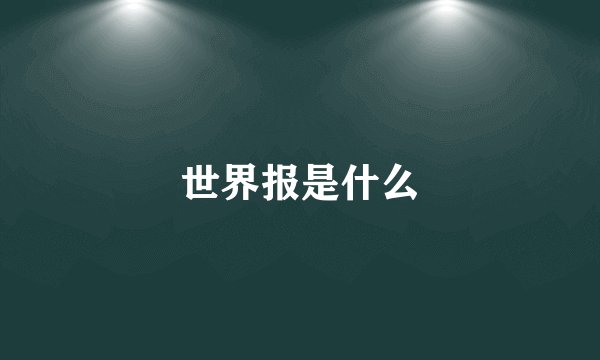 世界报是什么