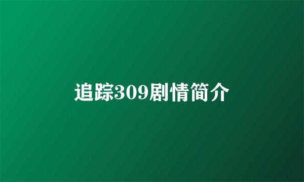 追踪309剧情简介