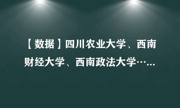 【数据】四川农业大学、西南财经大学、西南政法大学……2021年专业录取分数线