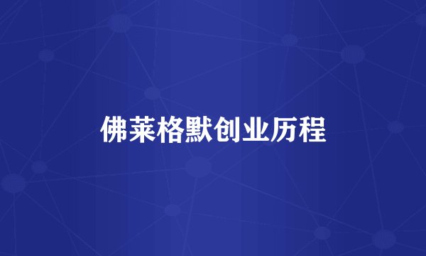 佛莱格默创业历程