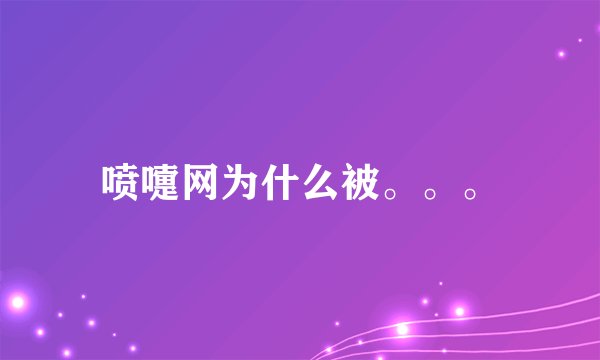 喷嚏网为什么被。。。