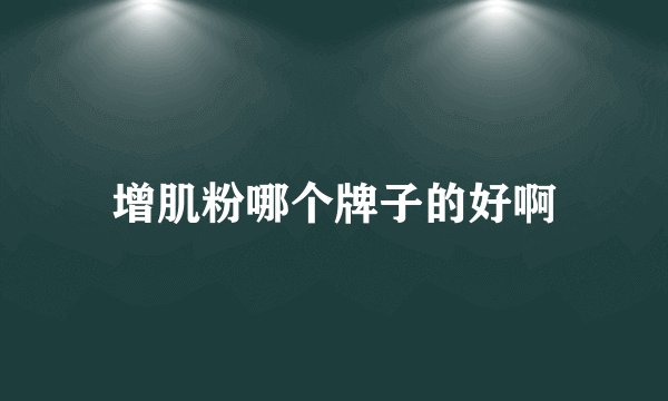 增肌粉哪个牌子的好啊