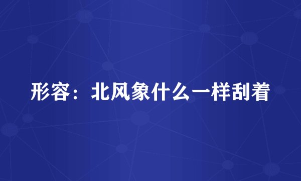 形容：北风象什么一样刮着