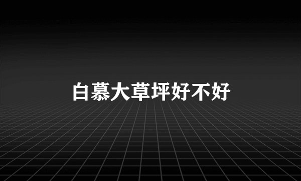 白慕大草坪好不好