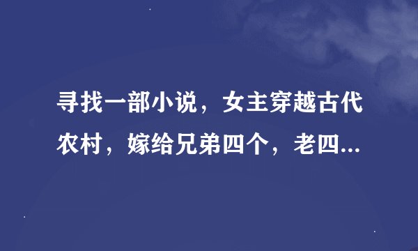 寻找一部小说，女主穿越古代农村，嫁给兄弟四个，老四是书生，腿脚不好？