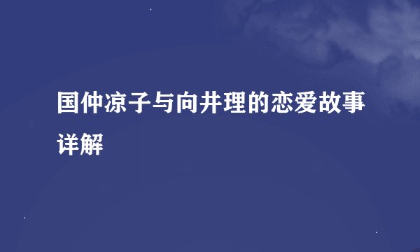 国仲凉子与向井理的恋爱故事详解