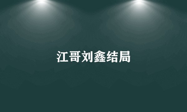 江哥刘鑫结局
