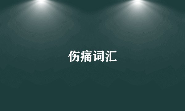 伤痛词汇
