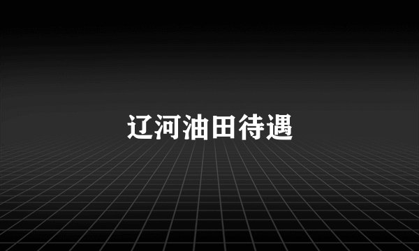 辽河油田待遇