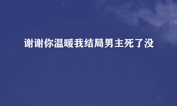 谢谢你温暖我结局男主死了没