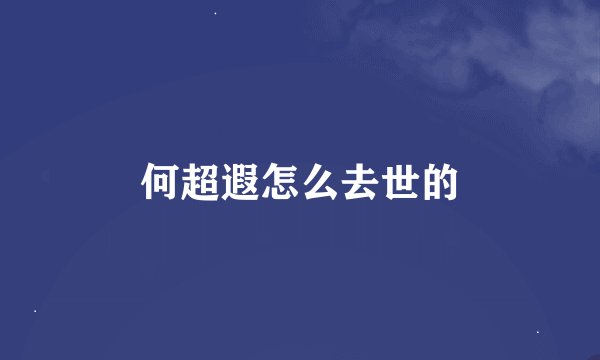 何超遐怎么去世的