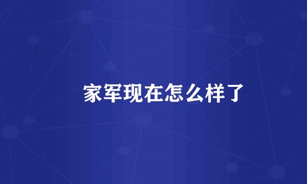 尐家军现在怎么样了