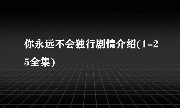 你永远不会独行剧情介绍(1-25全集)