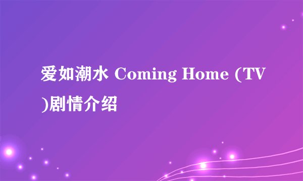 爱如潮水 Coming Home (TV)剧情介绍