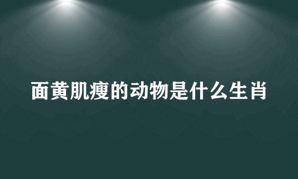 面黄肌瘦的动物是什么生肖