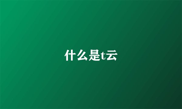 什么是t云