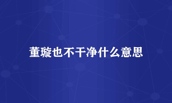 董璇也不干净什么意思