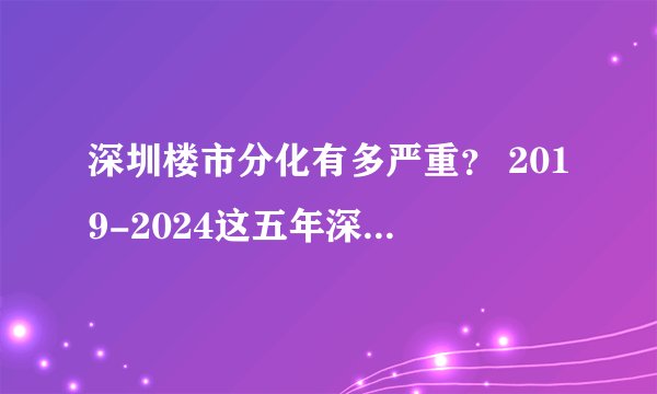 深圳楼市分化有多严重？ 2019-2024这五年深圳湾三大顶级豪宅房价变化