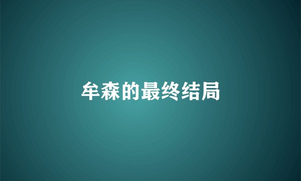 牟森的最终结局
