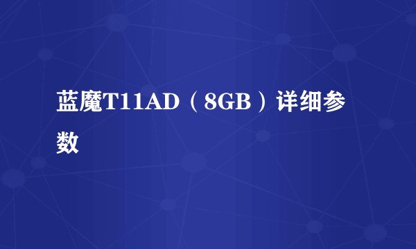 蓝魔T11AD（8GB）详细参数