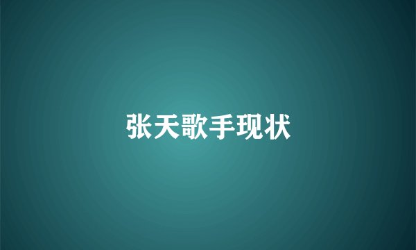 张天歌手现状
