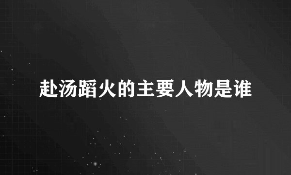 赴汤蹈火的主要人物是谁