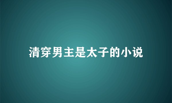 清穿男主是太子的小说