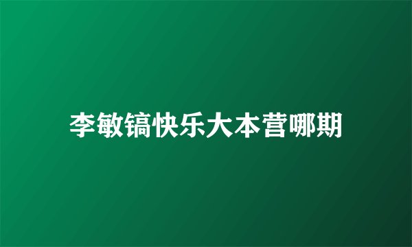 李敏镐快乐大本营哪期