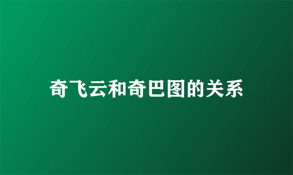 奇飞云和奇巴图的关系