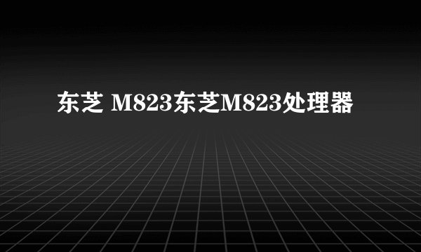 东芝 M823东芝M823处理器
