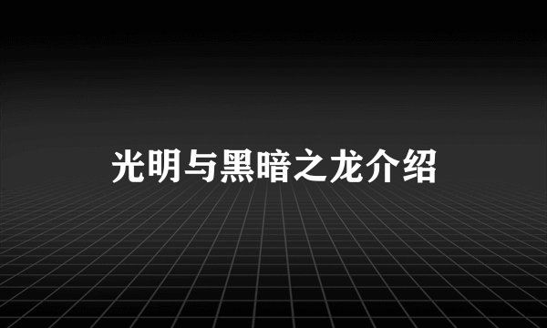 光明与黑暗之龙介绍