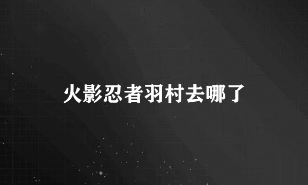 火影忍者羽村去哪了