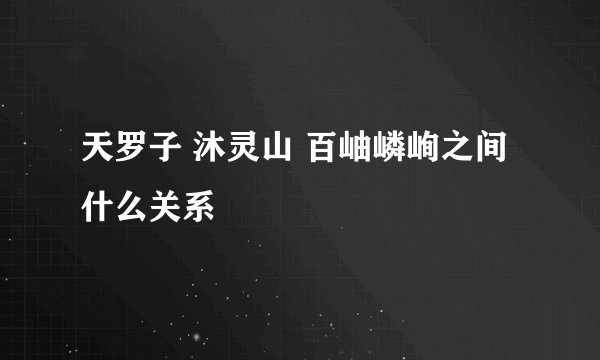 天罗子 沐灵山 百岫嶙峋之间什么关系