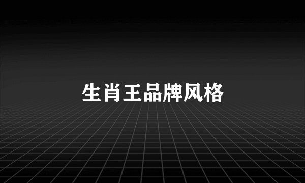 生肖王品牌风格